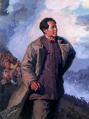 毛主席在长征途中